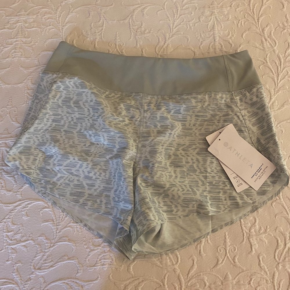 Athleta Women's Running Run With It  Shorts 3.5" White and Gray Tones Size S / P